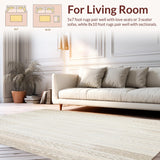 Ivory Beige Hand Tufted Area – Artisanal Cream Tone Floor Covering(Beige)