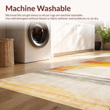 Ultra Soft Area Rug, Non Slip, Stain Resistant, Washable Area Rugs for Living Room, Bedroom, Serene Ethereal Color Splash(Gold)