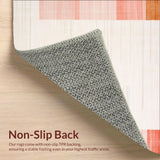 Artistic Abstract Stripe Accent Non Slip(Beige)