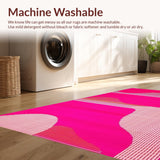 Ultra Soft Area Rug, Non Slip, Stain Resistant, Washable Area Rugs for Living Room, Bedroom, Wildlife Chic Animal Print(Pink)