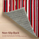 Artisanal Colorful Striped Aesthetic(Red)