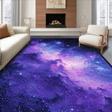 Ultra Soft Area Rug, Non Slip, Stain Resistant, Washable Area Rugs for Living Room, Bedroom, Dreamy Ethereal Space Theme(Purple)
