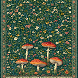 Ultra Soft Area Rug, Non Slip, Stain Resistant, Washable Area Rugs for Living Room, Bedroom, Whimsical Green Floral Fusion(Green)