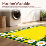 Ultra Soft Area Rug, Non Slip, Stain Resistant, Washable Area Rugs for Living Room, Bedroom, Rustic Garden-Inspired Decor(Yellow)