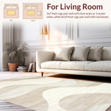Stylish Transitional Creamy Swirl Art(Beige)