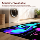 Ultra Soft Area Rug, Non Slip, Stain Resistant, Washable Area Rugs for Living Room, Bedroom, Bold Contemporary Rhythm Design(Blue)