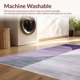 Ultra Soft Area Rug, Non Slip, Stain Resistant, Washable Area Rugs for Living Room, Bedroom, Elegant Soft Chenille Fabric(Purple)