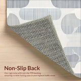 Ultra Soft Area Rug, Non Slip, Stain Resistant, Washable Area Rugs for Living Room, Bedroom, Modern Scallops(Ivory)