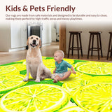 Ultra Soft Area Rug, Non Slip, Stain Resistant, Washable Area Rugs for Living Room, Bedroom, Vibrant Yellow Shaggy Pattern(Yellow)