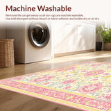 Ultra Soft Area Rug, Non Slip, Stain Resistant, Washable Area Rugs for Living Room, Bedroom, Country Cottage Kitchen(Beige)