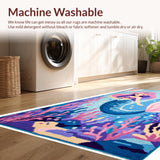 Ultra Soft Area Rug, Non Slip, Stain Resistant, Washable Area Rugs for Living Room, Bedroom, Fluffy Purple Shag Rug for Kids Playroom(Pink)