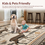 Ultra Soft Area Rug, Non Slip, Stain Resistant, Washable Area Rugs for Living Room, Bedroom, Glamorous Multicolor Animal Print(Beige)