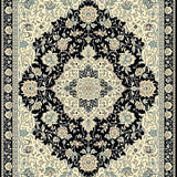 Luxurious Black Beige Medallion(Ivory)