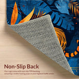 Ultra Soft Area Rug, Non Slip, Stain Resistant, Washable Area Rugs for Living Room, Bedroom, Striking Nature-Inspired Aesthetic(Orange)