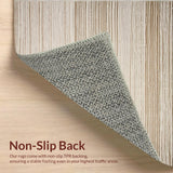 Ultra Soft Area Rug, Non Slip, Stain Resistant, Washable Area Rugs for Living Room, Bedroom, Rustic Textured Jute Weave(Beige)