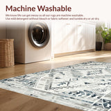 Ultra Soft Area Rug, Non Slip, Stain Resistant, Washable Area Rugs for Living Room, Bedroom, Classic Cozy Herringbone Visual(Gray)