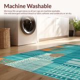 Contemporary Geometric Teal Tones(Blue)