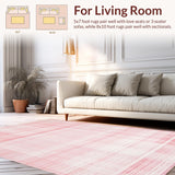 Ultra Soft Area Rug, Non Slip, Stain Resistant, Washable Area Rugs for Living Room, Bedroom, Minimalist Shaggy Pink Elegance(Pink)