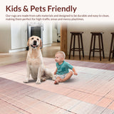 Mauve with Quick Dry Design and Slip Resistant Backing(Beige)