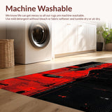 Artistic Black and White Guitar Motif(Red)