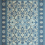 Ultra Soft Area Rug, Non Slip, Stain Resistant, Washable Area Rugs for Living Room, Bedroom, Chic Area with Striking Blue and Beige Abstract Motifs for Spaces(Blue)