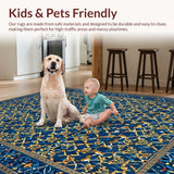 Geometric Blue Earth Tone Harmony(Blue)