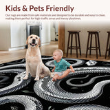 Striking Geometric Snake Illustration(Black)