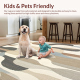 Sunset Vista Modern Abstract Art in Multi Beige Hues(Beige)