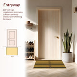 Ultra Soft Area Rug, Non Slip, Stain Resistant, Washable Area Rugs for Living Room, Bedroom, Edgy Modernist Animal Design Approach(Gold)