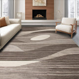 Ultra Soft Area Rug, Non Slip, Stain Resistant, Washable Area Rugs for Living Room, Bedroom, Contemporary Abstract Swirl Aesthetic(Gray)