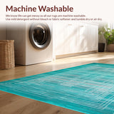 Contemporary Teal Abstract Waves(Blue)