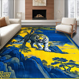 Ultra Soft Area Rug, Non Slip, Stain Resistant, Washable Area Rugs for Living Room, Bedroom, Handmade Tibetan Tiger Bedroom Meditation Rug(Red)