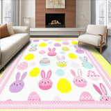 Ultra Soft Area Rug, Non Slip, Stain Resistant, Washable Area Rugs for Living Room, Bedroom, Radiant Spring Floral Accents(Pink)