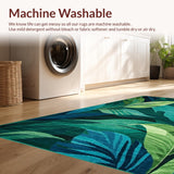 Ultra Soft Area Rug, Non Slip, Stain Resistant, Washable Area Rugs for Living Room, Bedroom, Elegant Multi-Hued Nature Inspiration(Blue)