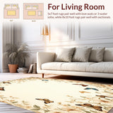 Beige Butterfly Floral Non Slip Area(Beige)