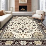 Ultra Soft Area Rug, Non Slip, Stain Resistant, Washable Area Rugs for Living Room, Bedroom, Wild Sahara Animal Print Deep Brown Cream Ivory Grey(Beige)