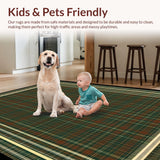Ultra Soft Area Rug, Non Slip, Stain Resistant, Washable Area Rugs for Living Room, Bedroom, Earthy Tones Woodland Charm(Brown)