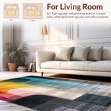 Ultra Soft Area Rug, Non Slip, Stain Resistant, Washable Area Rugs for Living Room, Bedroom, Artistic Ogee Pattern with Tassels(Orange)