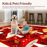 Radiant Textured Mushroom Composition(Red)