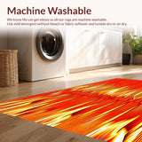 Ultra Soft Area Rug, Non Slip, Stain Resistant, Washable Area Rugs for Living Room, Bedroom, Lively Lava Flow Visual Experience(Orange)