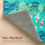 Brightly Colorful Pond Scene(Blue)