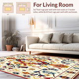 Mid Century Rainbow Oushak in Beige and Ivory(Ivory)