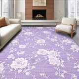 Ultra Soft Area Rug, Non Slip, Stain Resistant, Washable Area Rugs for Living Room, Bedroom, Trendy Soft Textured Pastel Vibe(Purple)