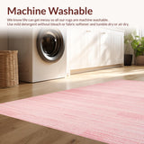 Ultra Soft Area Rug, Non Slip, Stain Resistant, Washable Area Rugs for Living Room, Bedroom, Vibrant Sweet Feminine Touch(Pink)