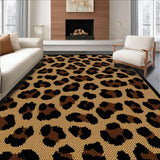 Ultra Soft Area Rug, Non Slip, Stain Resistant, Washable Area Rugs for Living Room, Bedroom, Bold Earthy Animal Print(Brown)