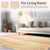 Ultra Soft Area Rug, Non Slip, Stain Resistant, Washable Area Rugs for Living Room, Bedroom, Earthy Elegance Warm Tan Solid Area Grounding Comfort(Beige)