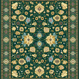 Ultra Soft Area Rug, Non Slip, Stain Resistant, Washable Area Rugs for Living Room, Bedroom, Boho Fusion Area(Green)