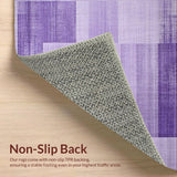 Ultra Soft Area Rug, Non Slip, Stain Resistant, Washable Area Rugs for Living Room, Bedroom, Warm Earthy Tones Aesthetic(Purple)