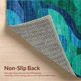 Contemporary Bold Swirling Elements(Blue)