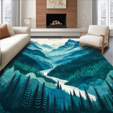 Chic Minimalist Forest Imagery(Blue)